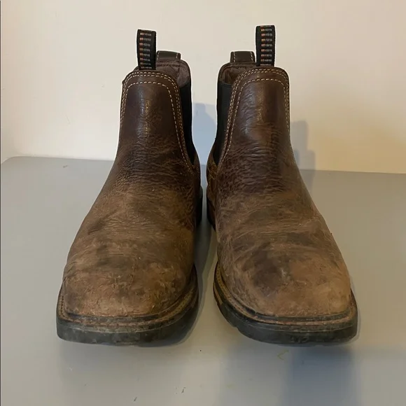 Ariat Work waterproof Oil Resistant Distressed Brown Leather Boots sz. 9.5 EE - Picture 5 of 8
